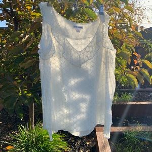 Club Monaco Lacy White Blouse